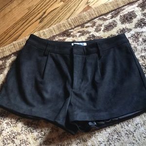 Black Suede Shorts